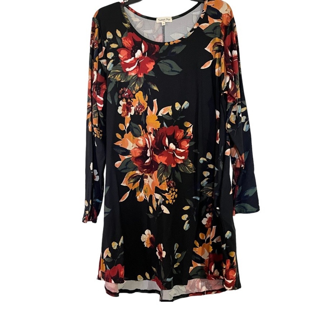 Sweet Pea•Floral Long Sleeve Dress